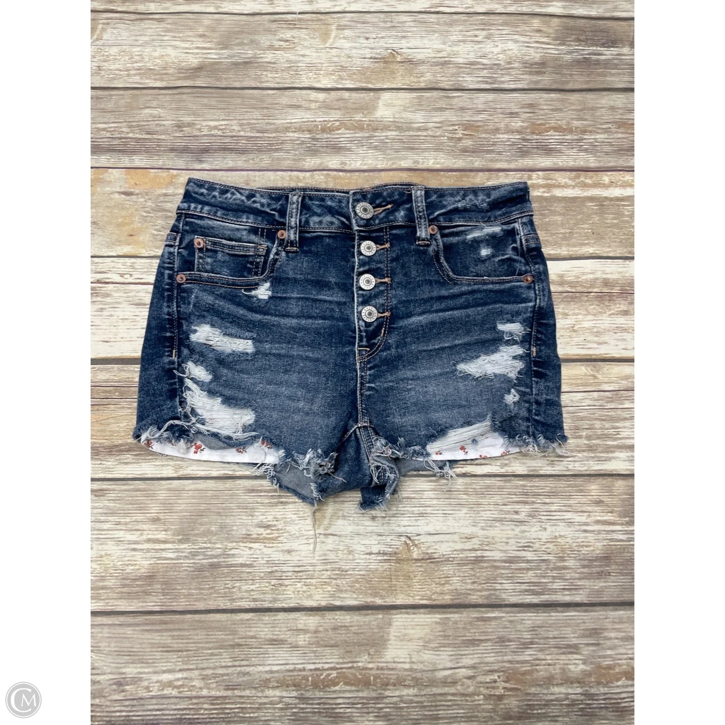 Shorts By American Eagle In Blue Denim, Size: 8