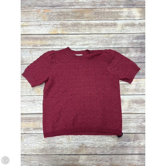 Sweater Short Sleeve By Lc Lauren Conrad In Maroon, Size: M