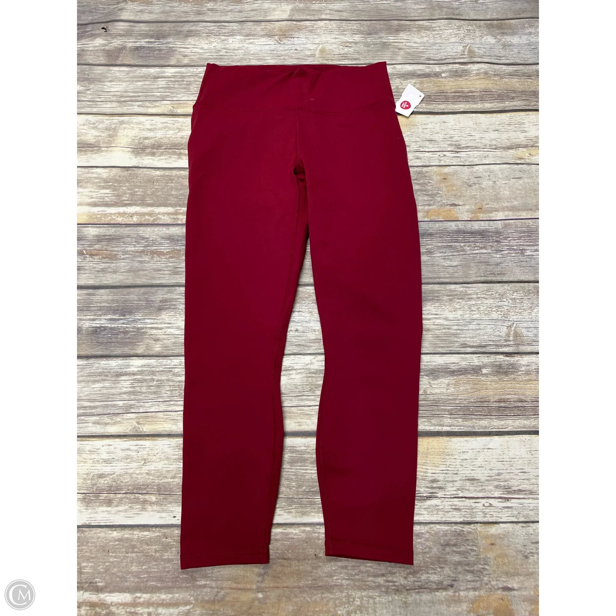 Athletic Leggings By Fabletics In Maroon, Size: M