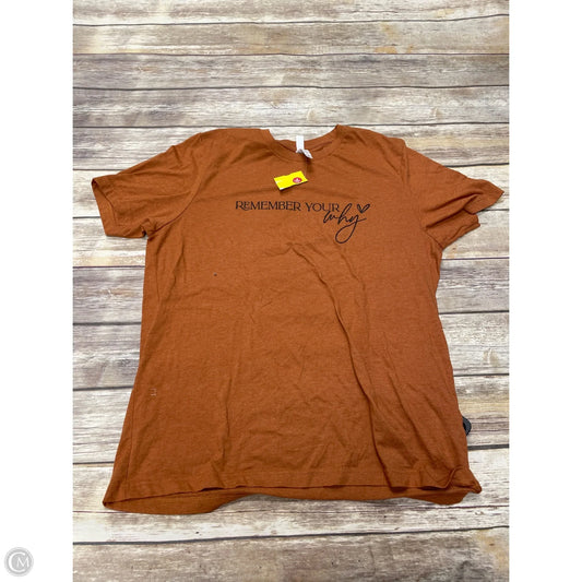 Top Short Sleeve By Bella + Canvas In Orange, Size: Xl