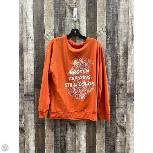 Sweatshirt Crewneck By Cmf In Orange, Size: L