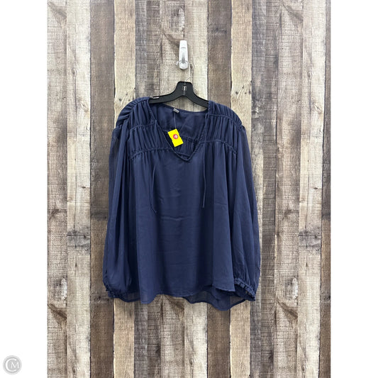 Top Long Sleeve By Old Navy In Navy, Size: Xl
