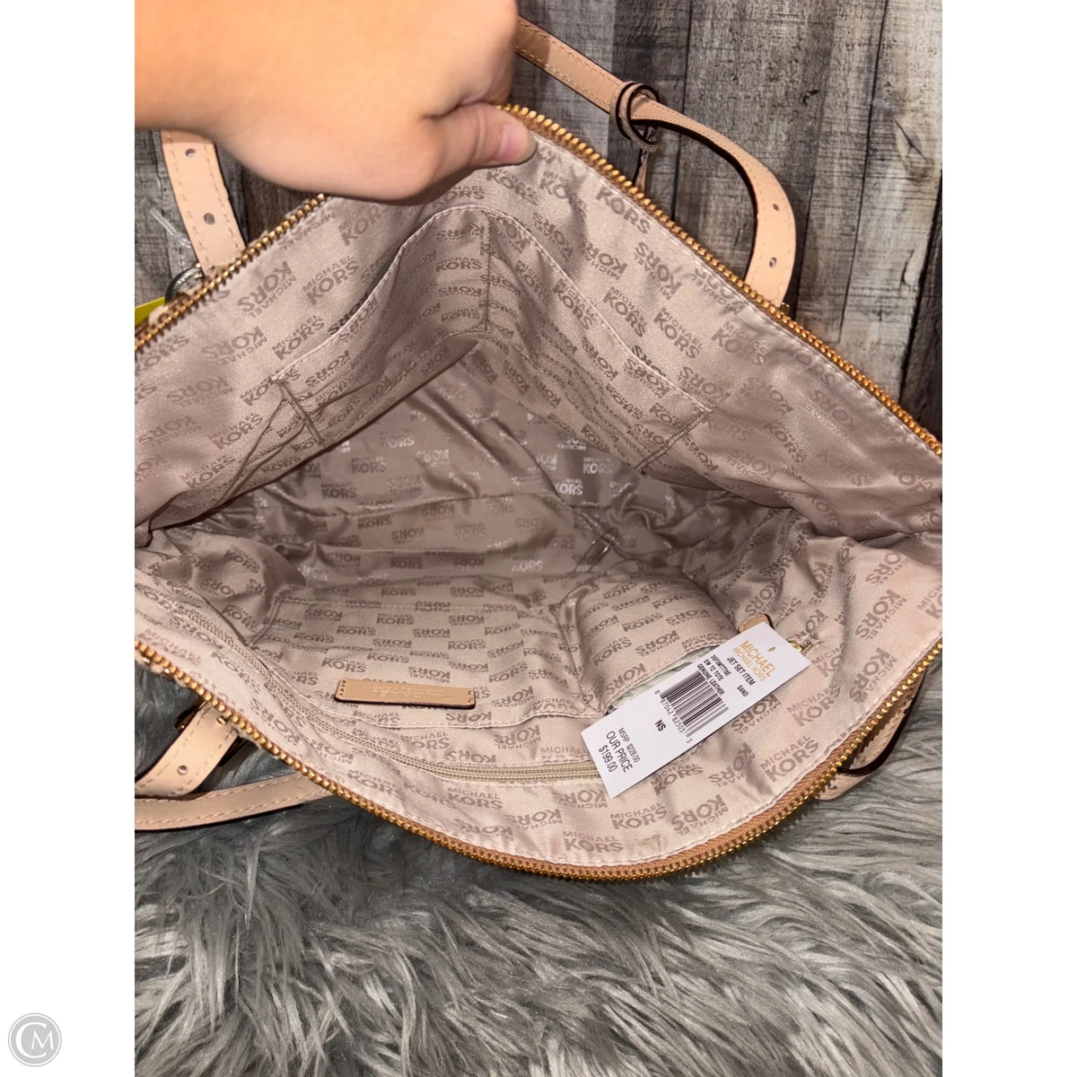Handbag Leather By Michael By Michael Kors, Size: Large