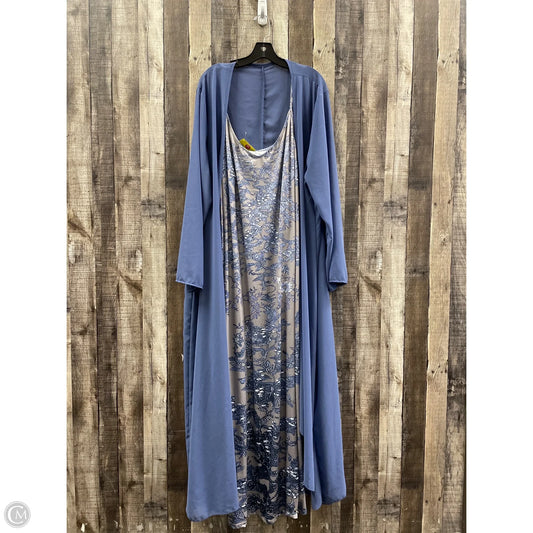 Dress Casual Maxi By Cmf In Blue, Size: 4x