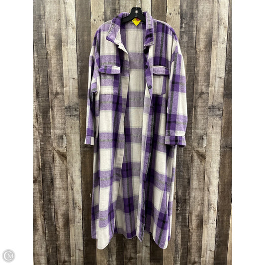 Jacket Shirt By Cmf In Purple, Size: 4x