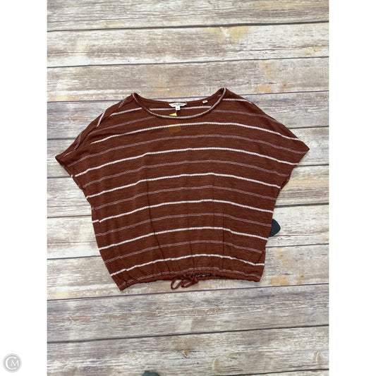 Top Short Sleeve By Max Studio In Striped Pattern, Size: S