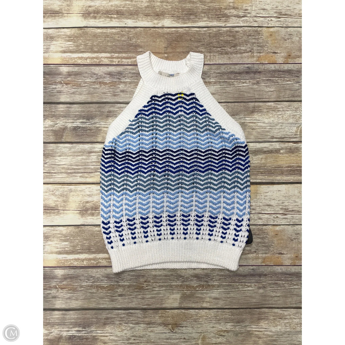 Top Sleeveless By Loft In Striped Pattern, Size: M