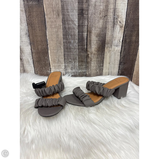 Sandals Heels Block By A New Day In Grey, Size: 8.5