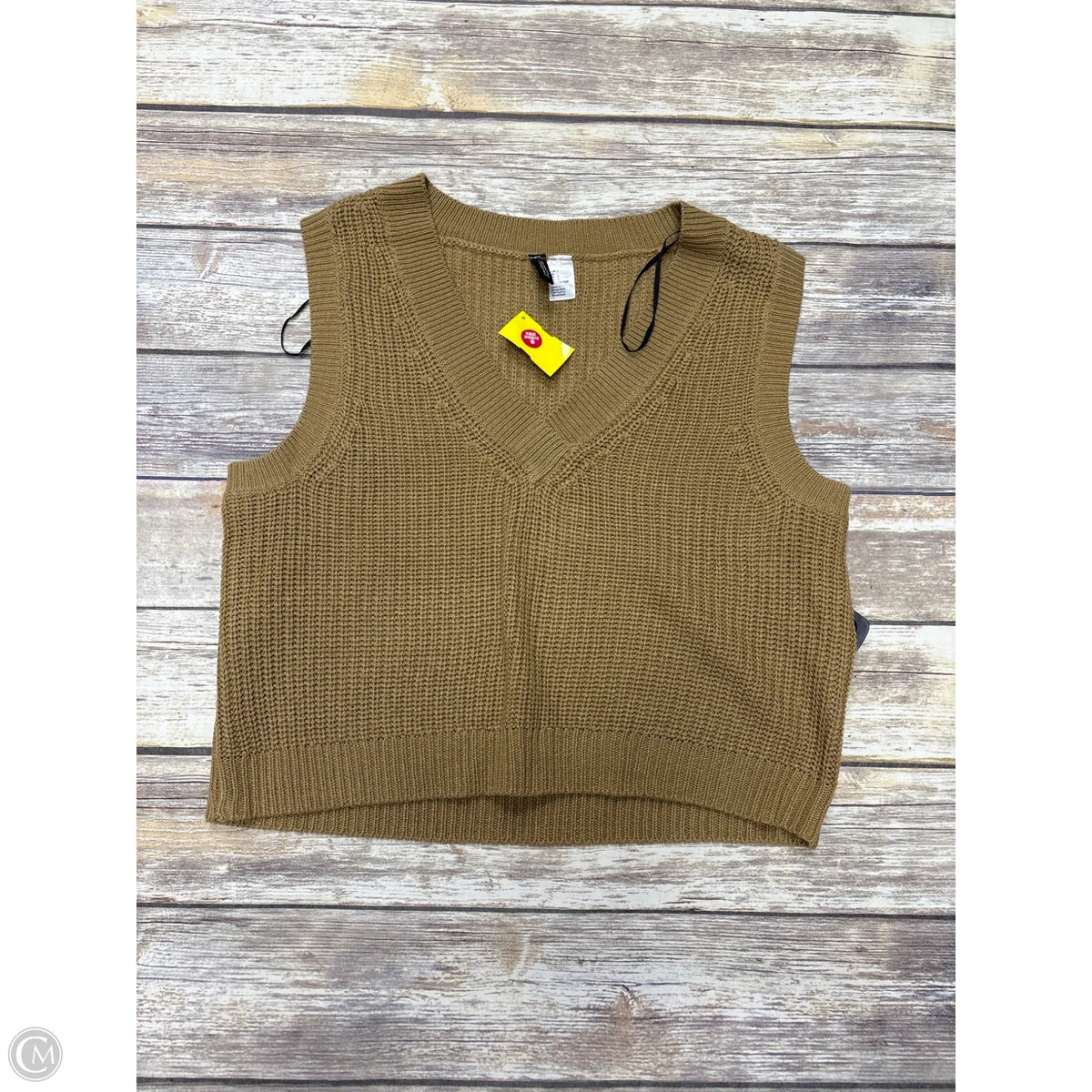 Vest Sweater By Divided In Tan, Size: L