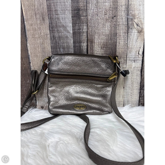 Crossbody Leather By Fossil, Size: Medium