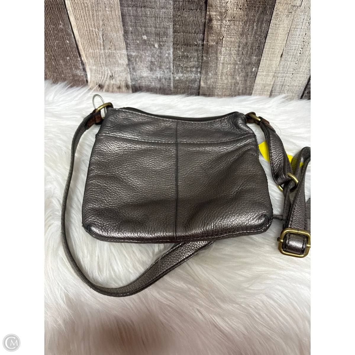 Crossbody Leather By Fossil, Size: Medium