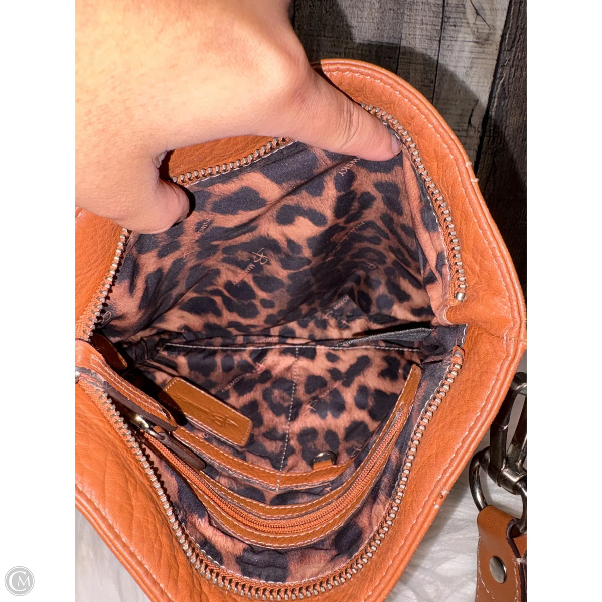 Crossbody Leather By B. Makowsky, Size: Medium