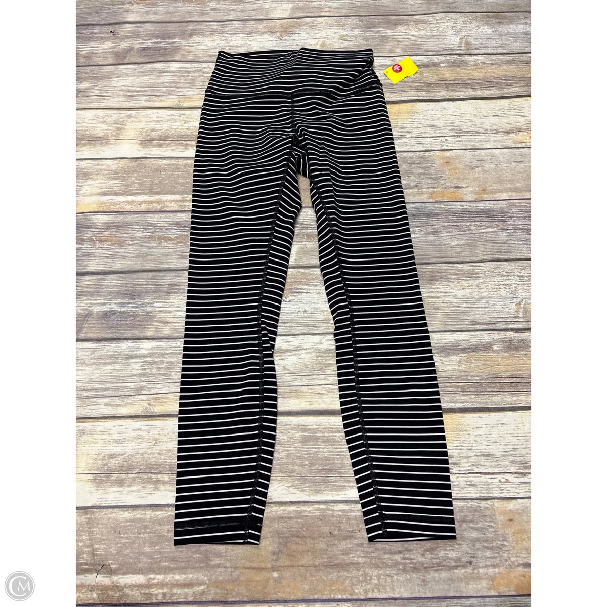 Athletic Leggings By Lululemon In Striped Pattern, Size: 6