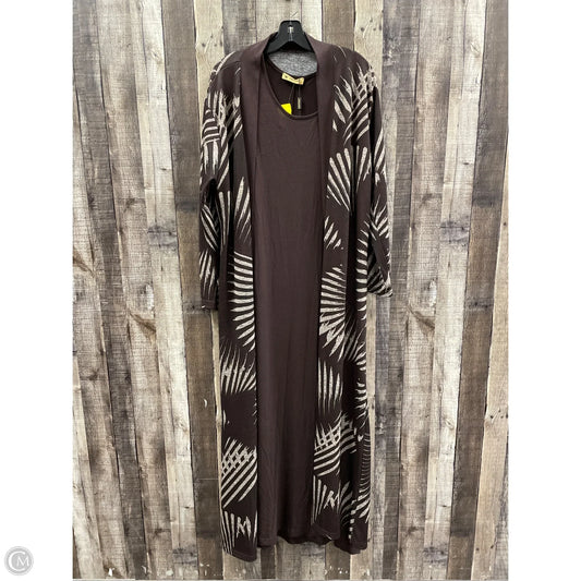 Dress Set 2pc By Cme In Brown & Cream, Size: 1x