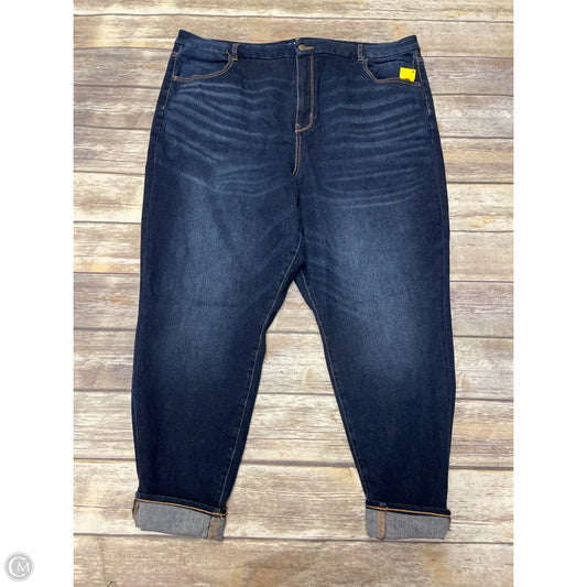 Jeans Cropped By American Eagle In Blue Denim, Size: 24