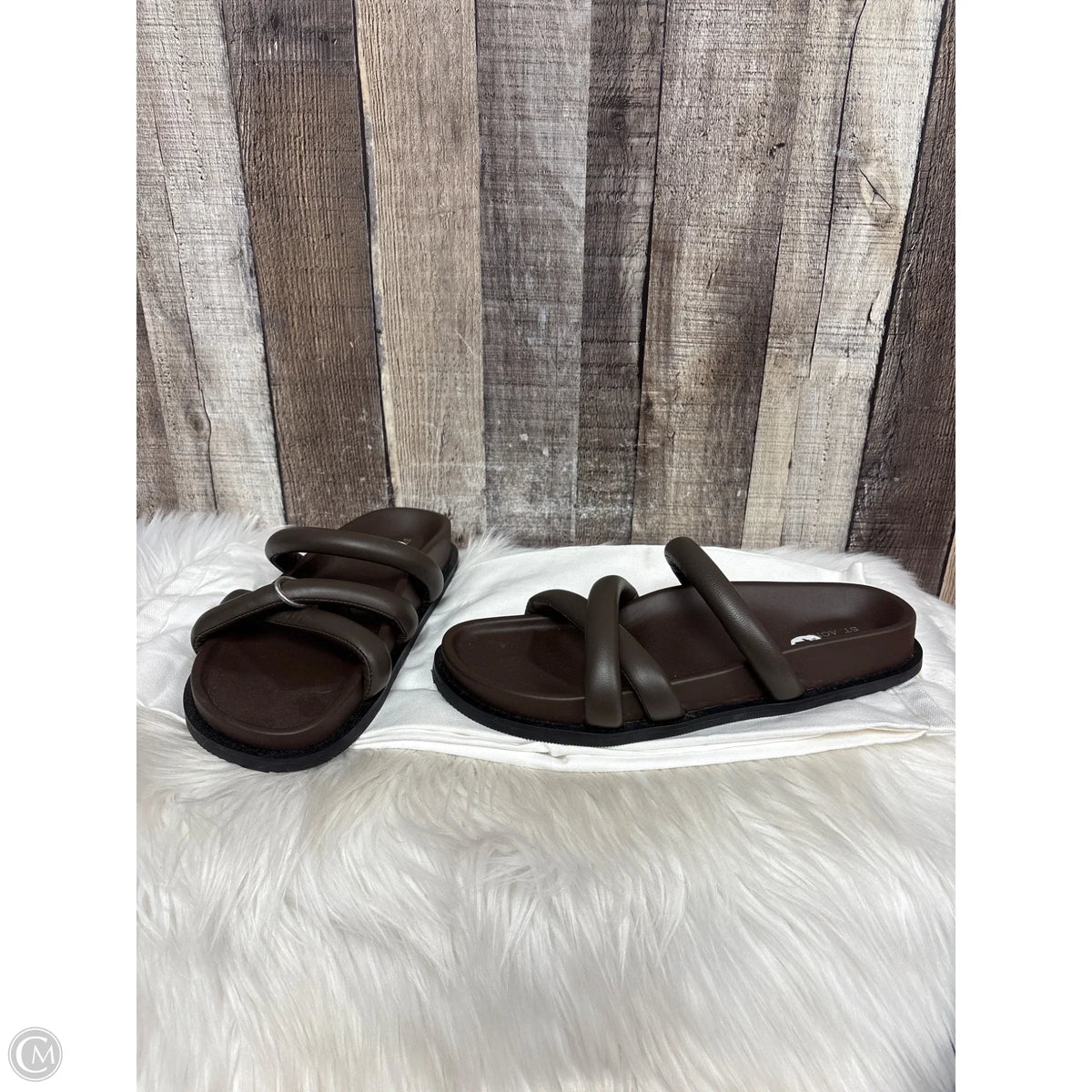 Sandals Flats By Cmc In Brown, Size: 10
