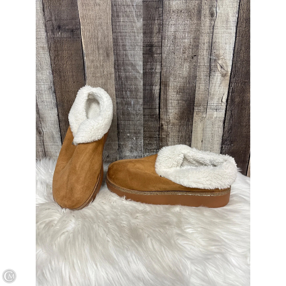Slippers By Joy In Tan, Size: 9