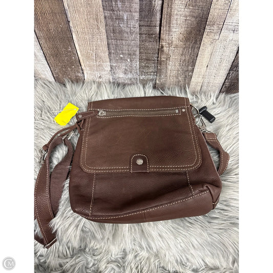 Crossbody Leather By Fossil, Size: Medium