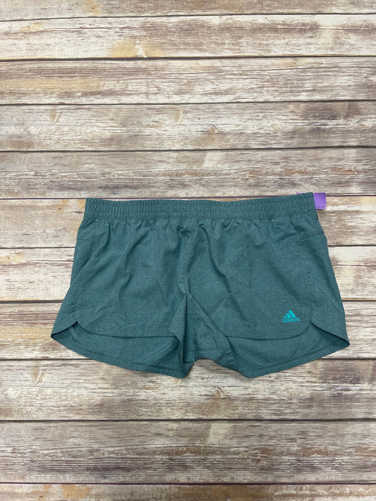 Green Athletic Shorts Adidas, Size Xl