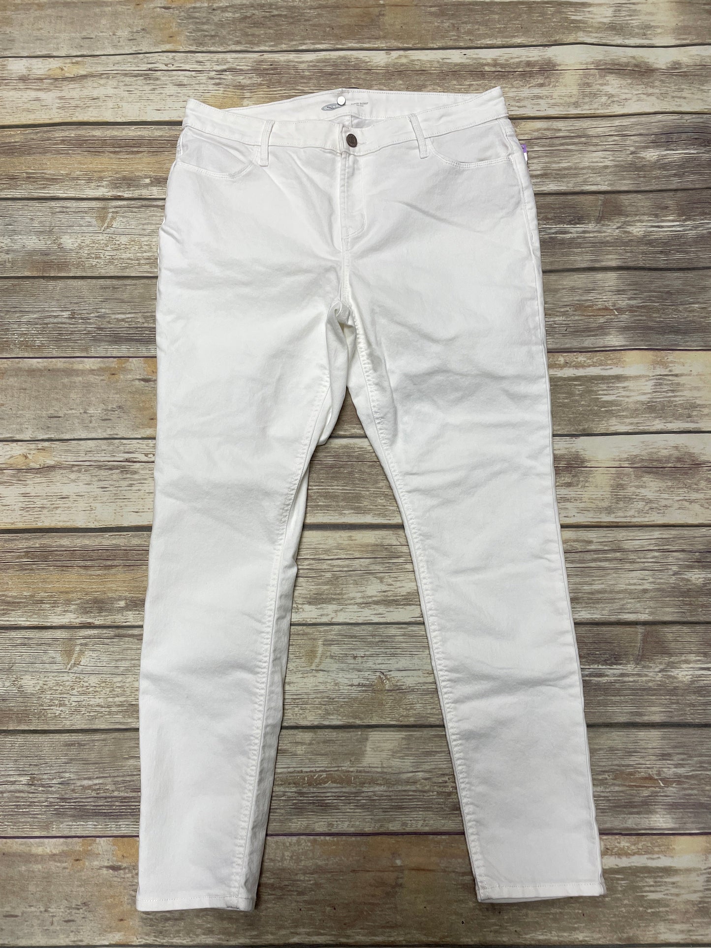 Jeans Skinny By Old Navy In White, Size: 14