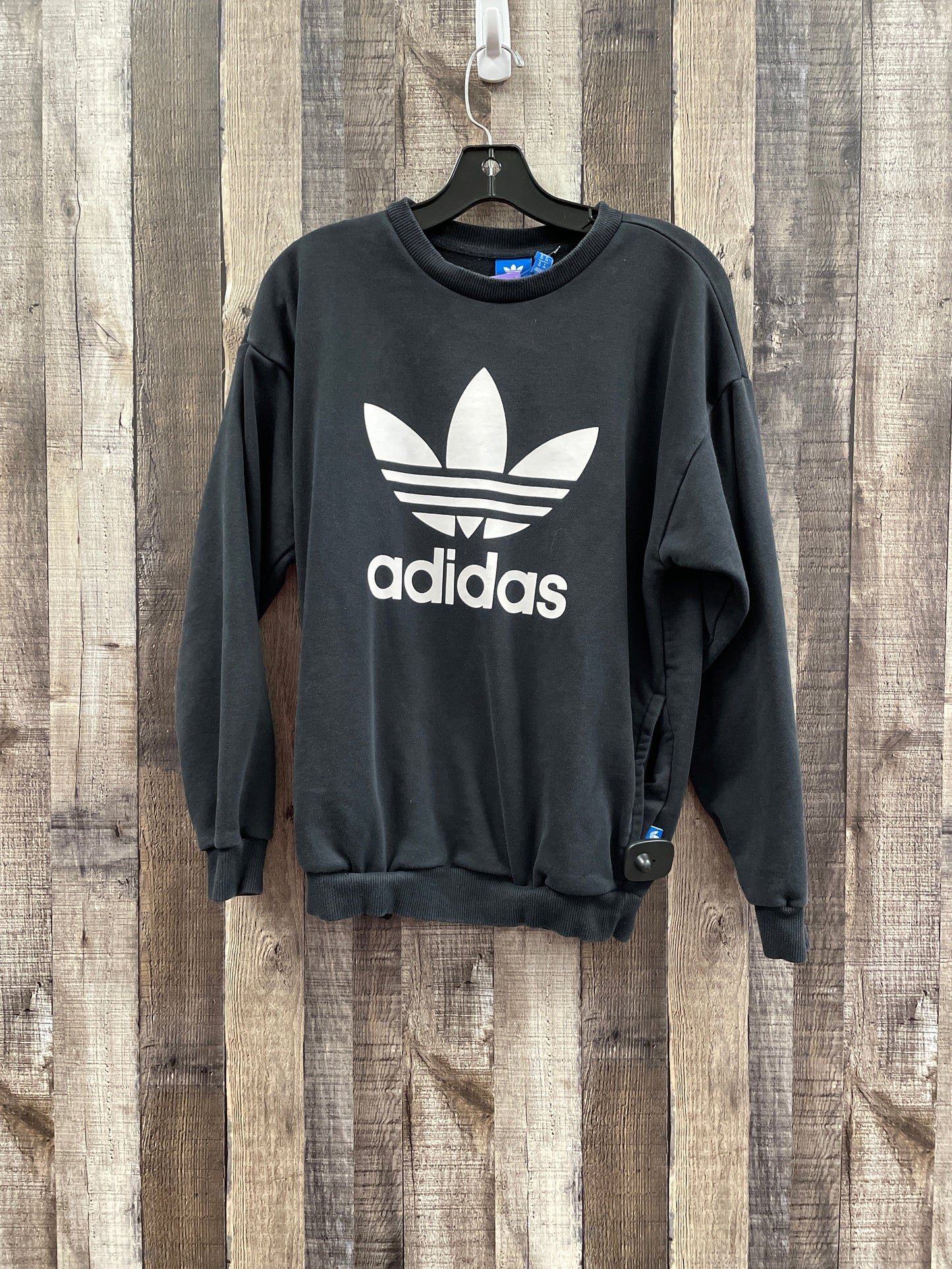 Black & White Sweatshirt Crewneck Adidas, Size S