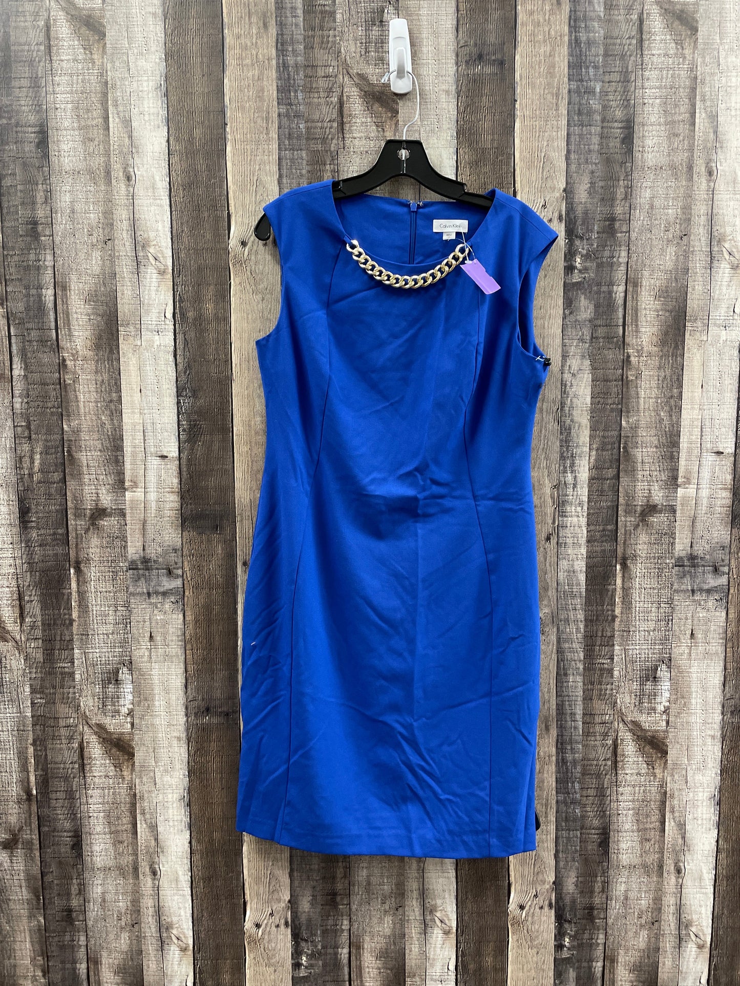 Blue Dress Casual Midi Calvin Klein, Size L