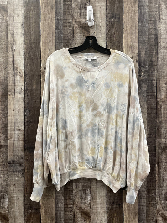 Top Long Sleeve By Young Fabulous & Broke In Tie Dye Print, Size: M