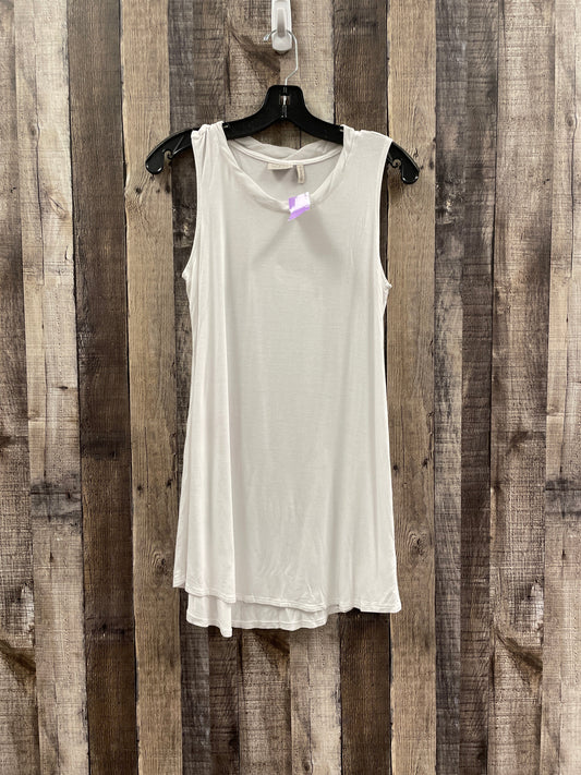 White Tunic Sleeveless Logo, Size S