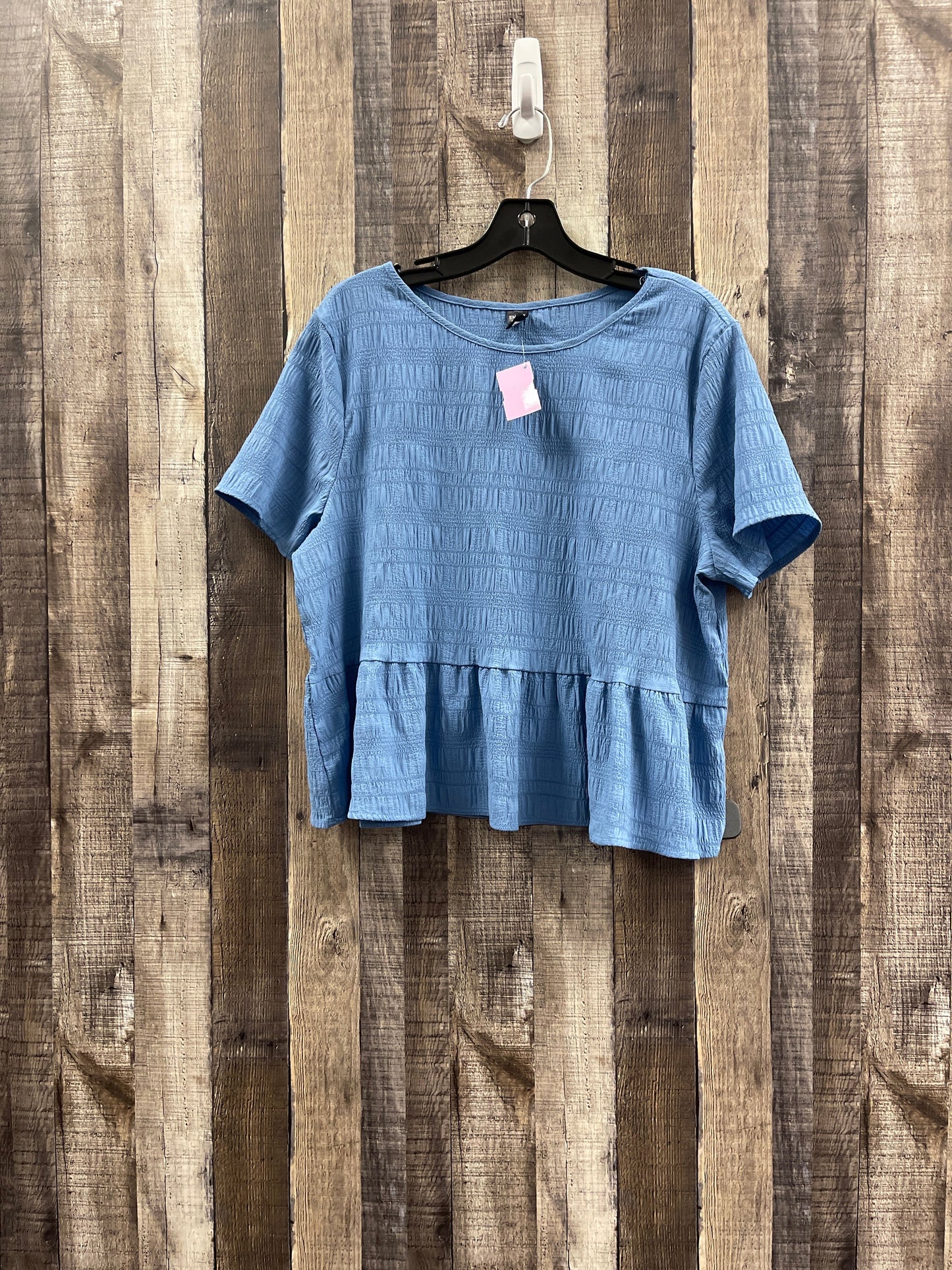 Blue Top Short Sleeve Cme, Size Xl