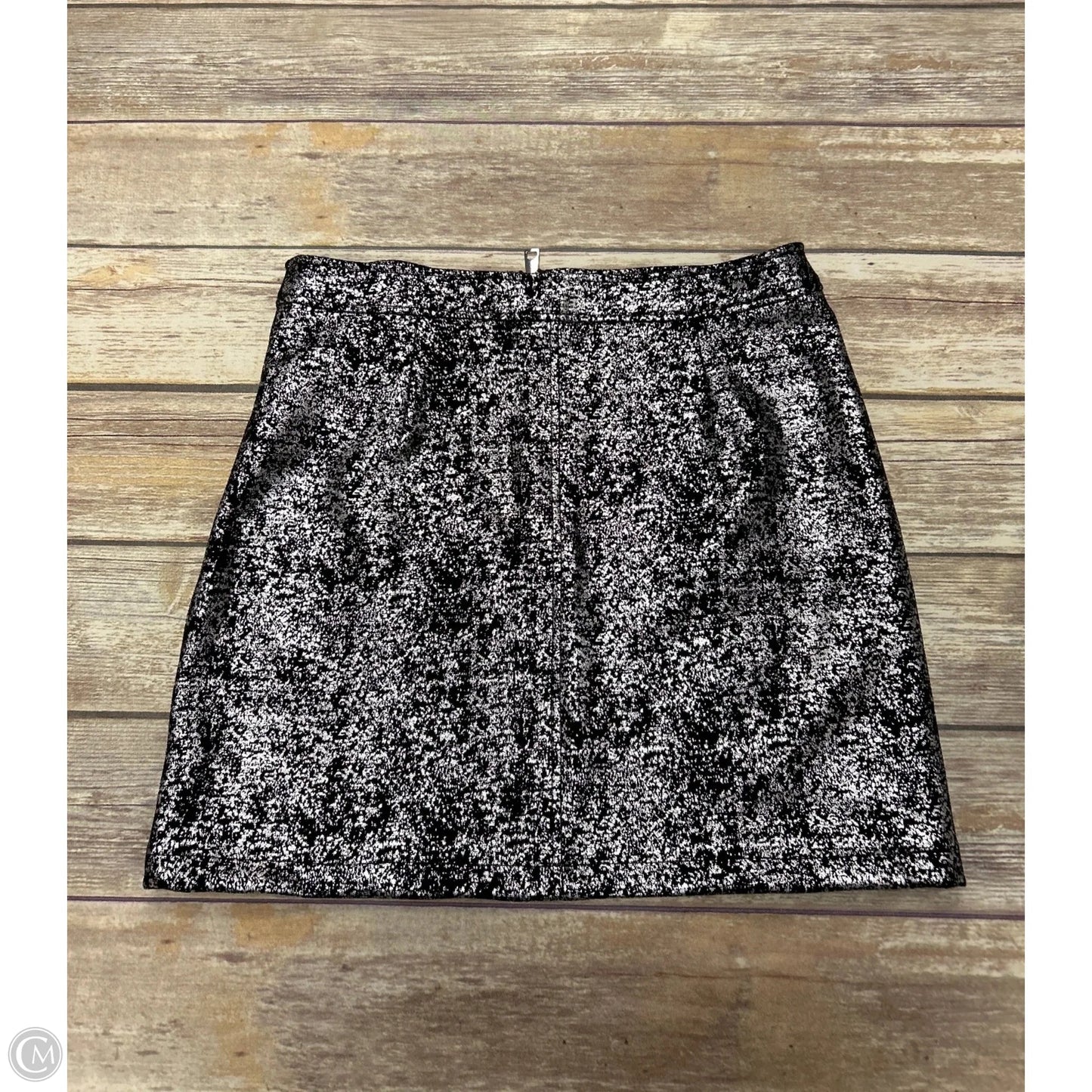 Skirt Mini & Short By Cme In Black & Silver, Size: L