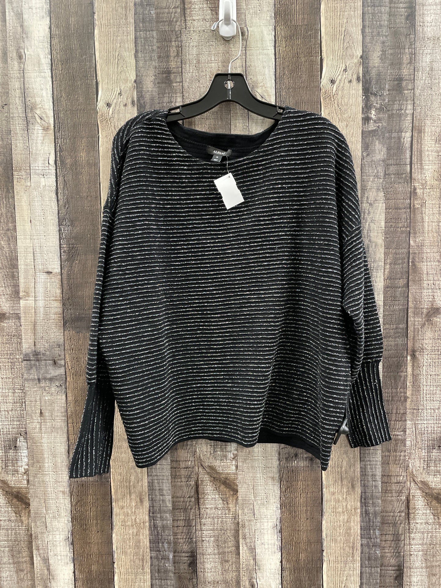 Sweater By Alfani In Black & Silver, Size: 1x