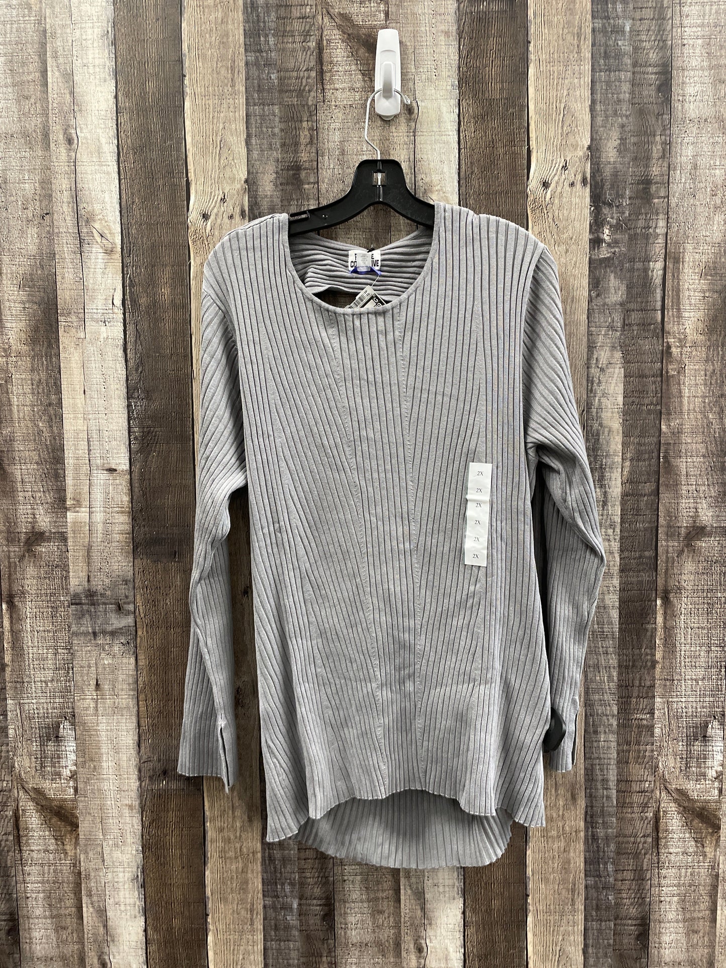 Sweater By Cme In Grey, Size: 2x