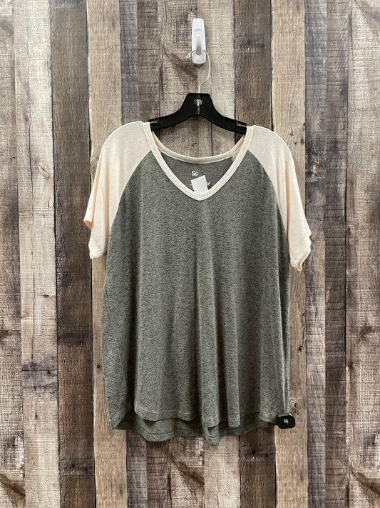 Green Top Short Sleeve So, Size L