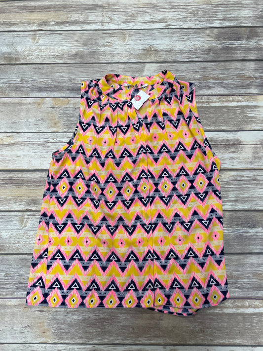 Multi-colored Top Sleeveless Collective Concepts, Size M