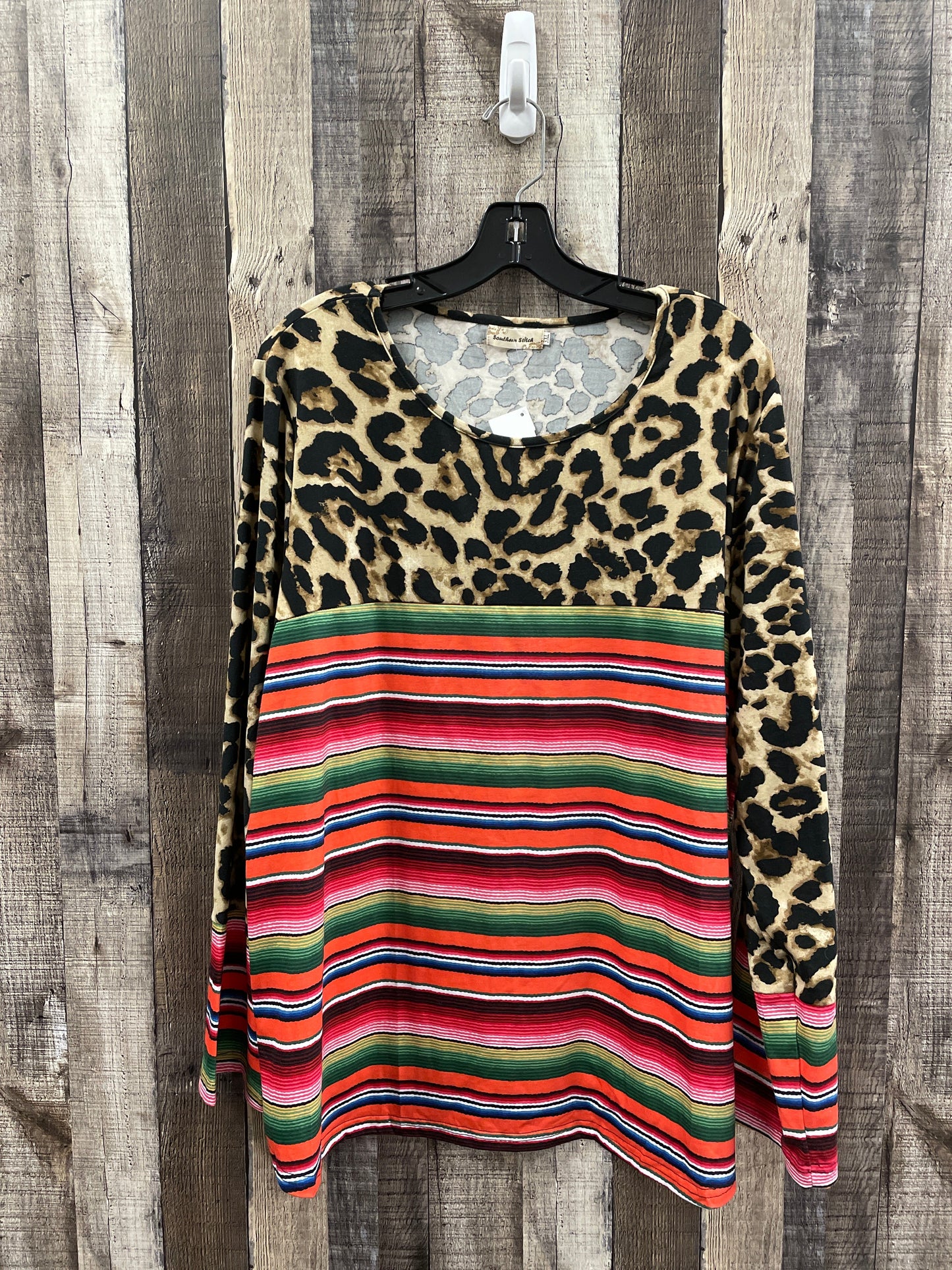 Top Long Sleeve By Cme In Multi-colored, Size: 3x