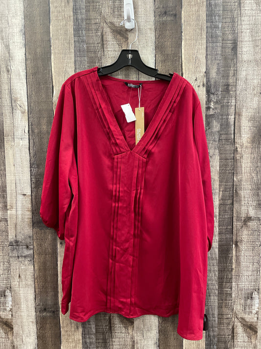 Top Short Sleeve By Cme In Red, Size: 3x