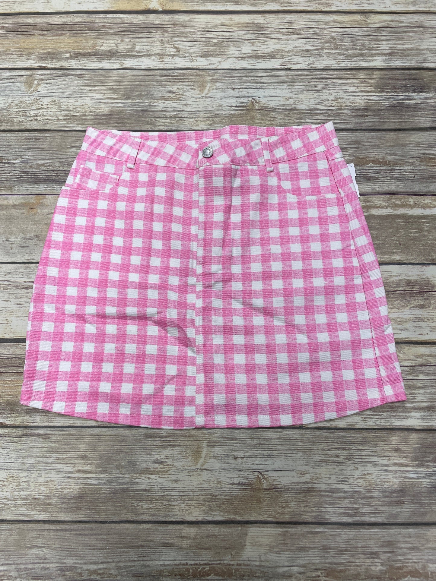 Skirt Mini & Short By Judith March In Pink & White, Size: M