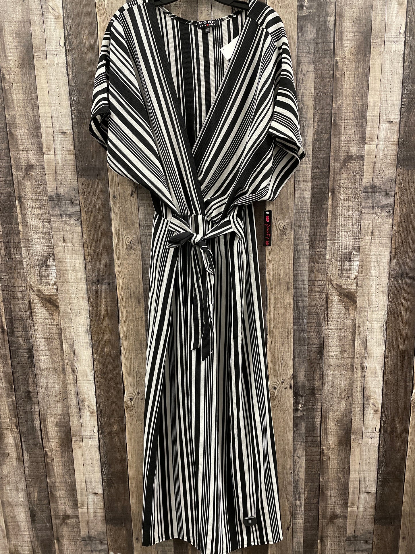 Jumpsuit By Poof In Black & White, Size: 2x