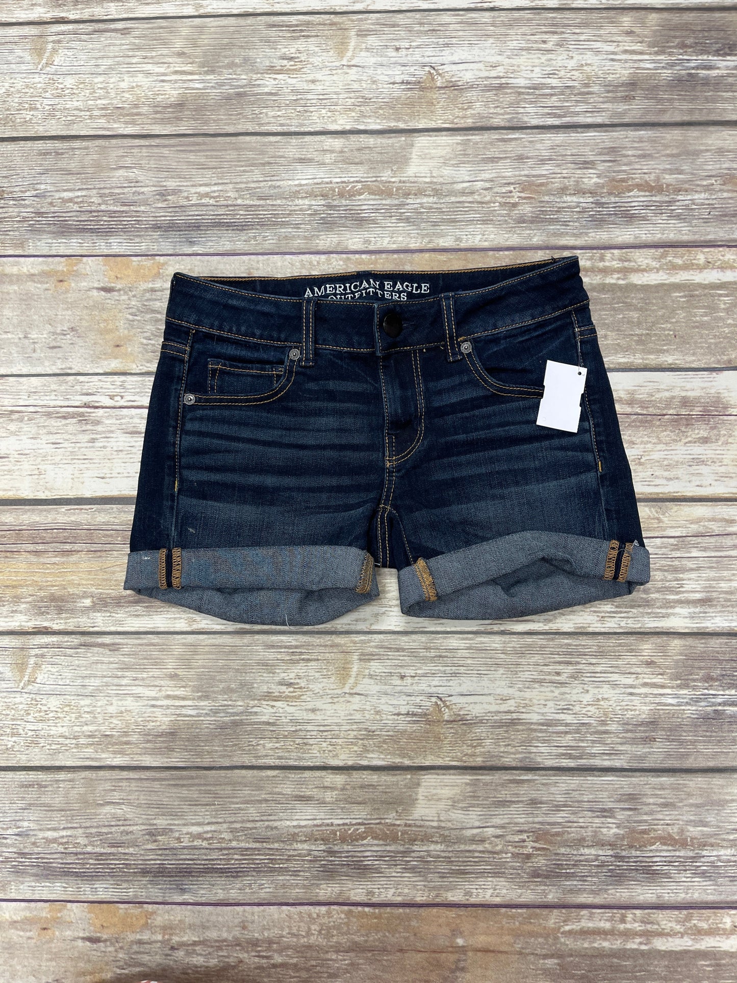 Shorts By American Eagle In Blue Denim, Size: 0