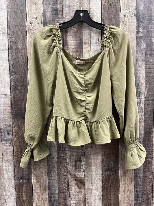 Top Long Sleeve By Altard State In Green, Size: M