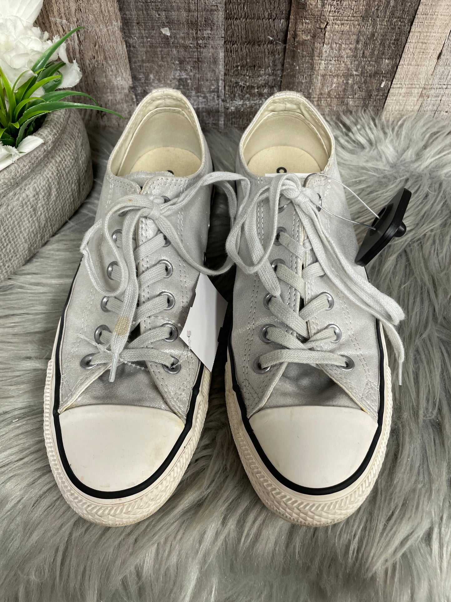 Grey & White Shoes Sneakers Converse, Size 9