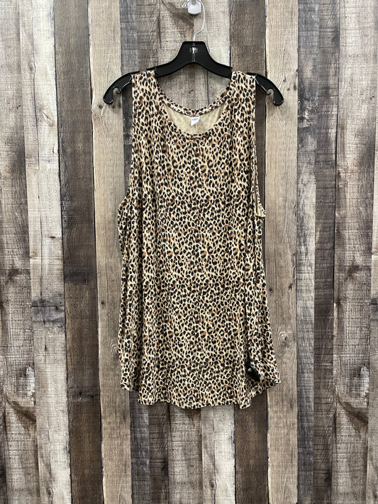 Top Sleeveless By Old Navy In Animal Print, Size: Xxl