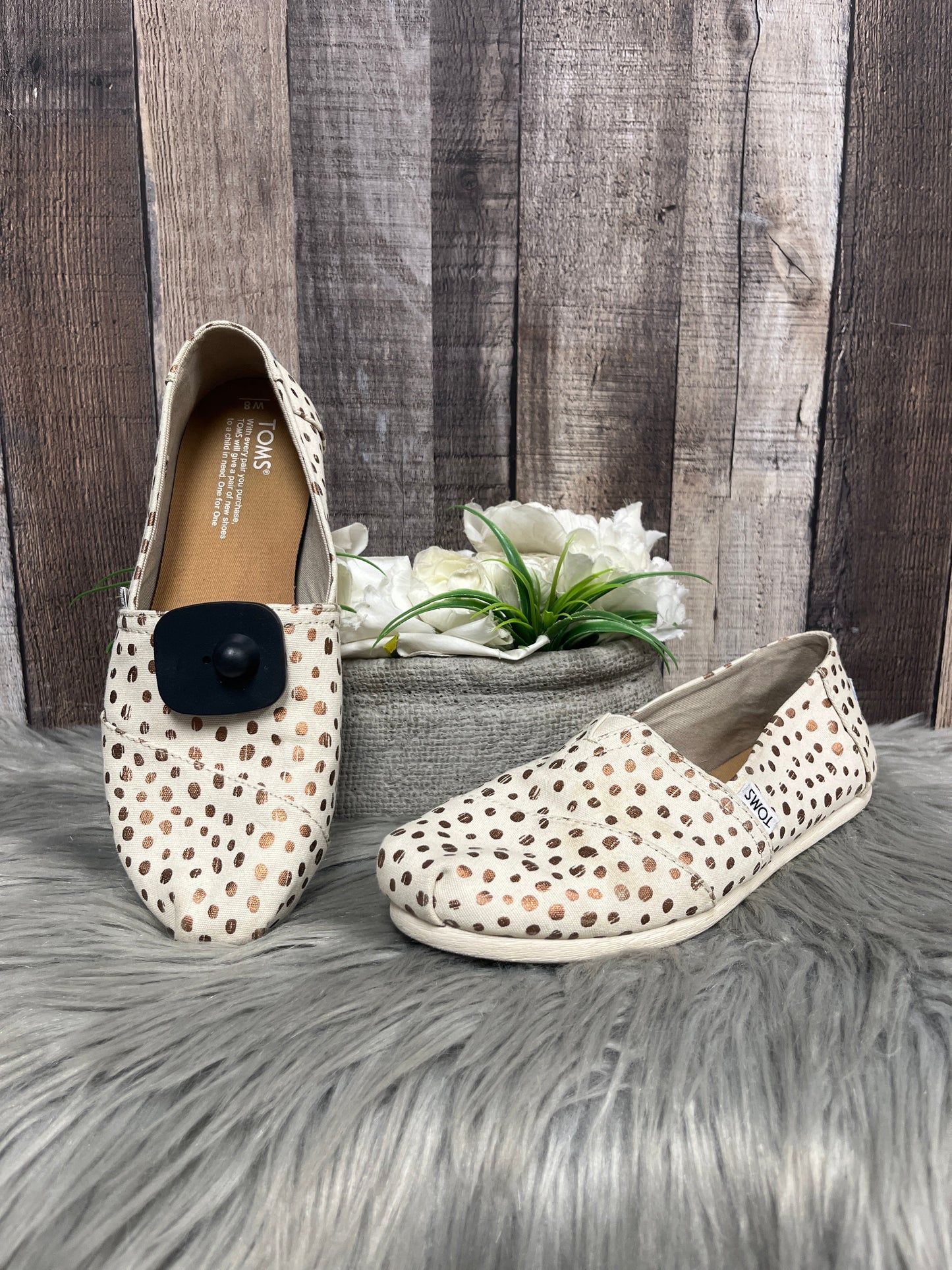 Shoes Flats By Toms In Polkadot Pattern, Size: 8