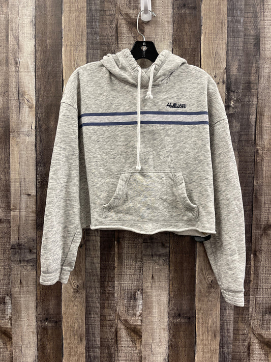 Sweatshirt Hoodie By Hollister In Grey, Size: M