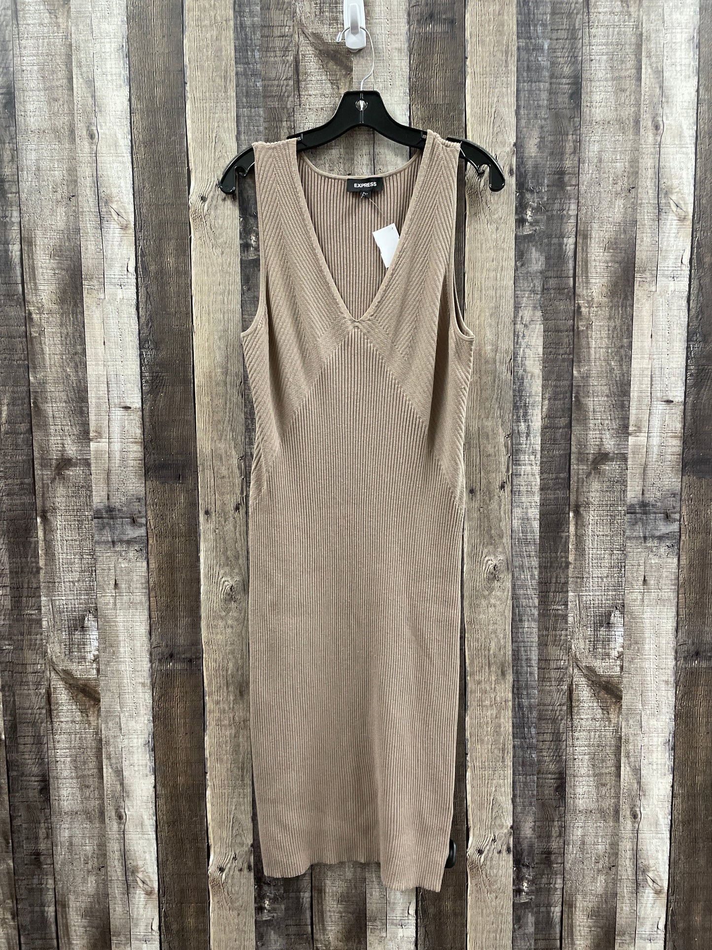 Dress Sweater By Express In Tan, Size: L