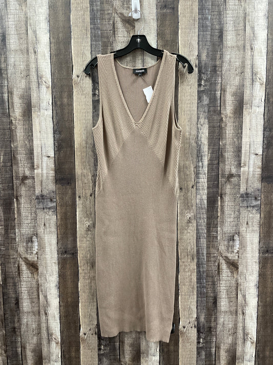 Dress Sweater By Express In Tan, Size: L