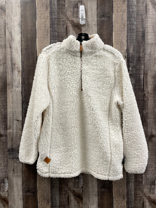 Jacket Fleece By Simply Southern In White, Size: S