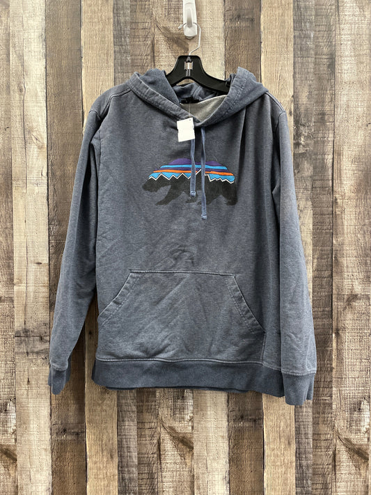 Sweatshirt Hoodie By Patagonia In Blue, Size: M