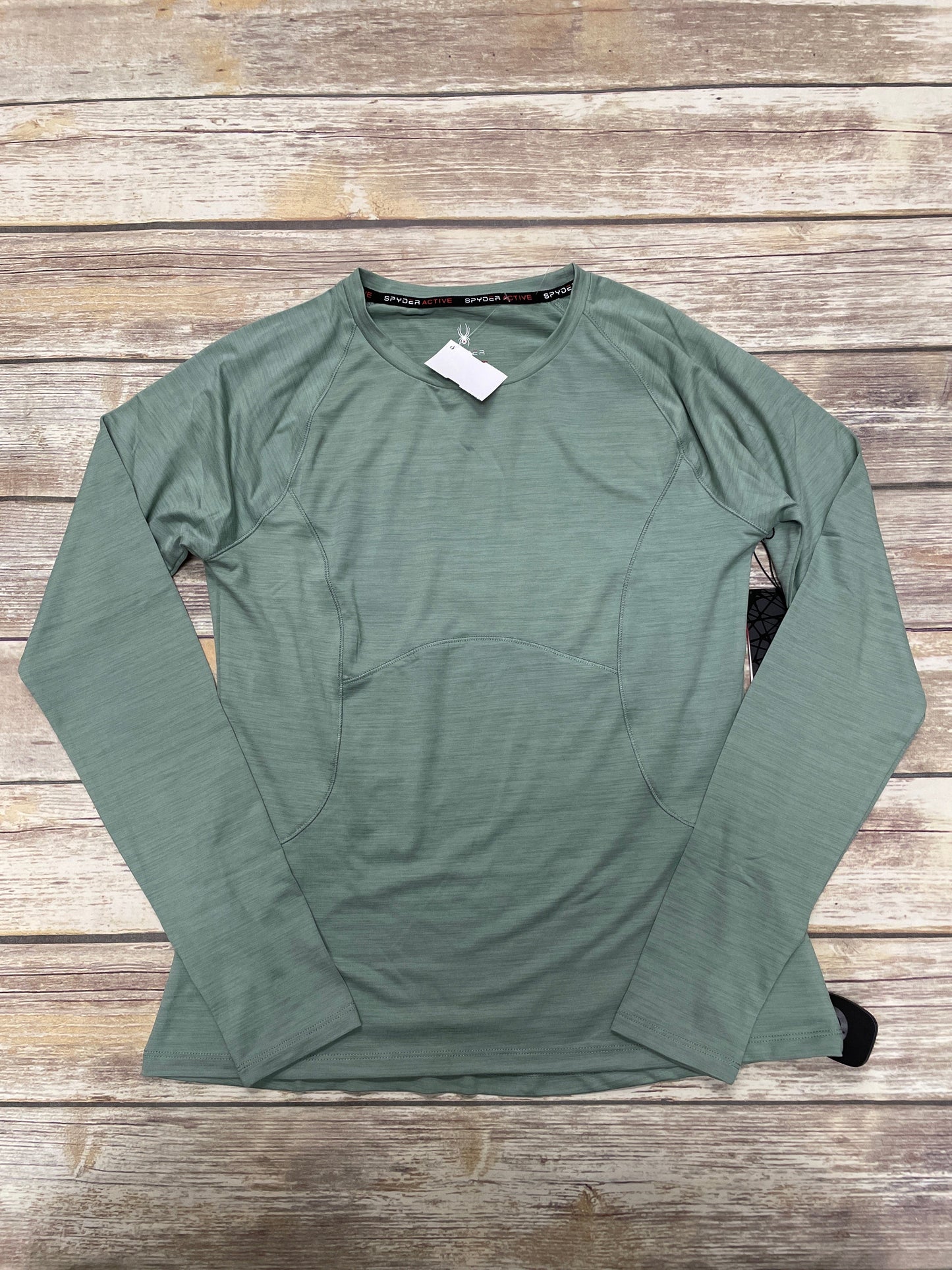 Athletic Top Long Sleeve Crewneck By Spyder In Green, Size: M