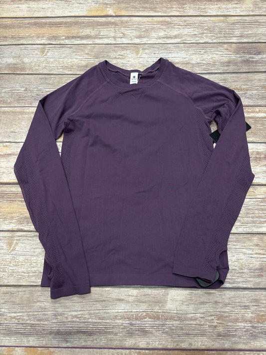 Athletic Top Long Sleeve Crewneck By 90 Degrees By Reflex In Purple, Size: M